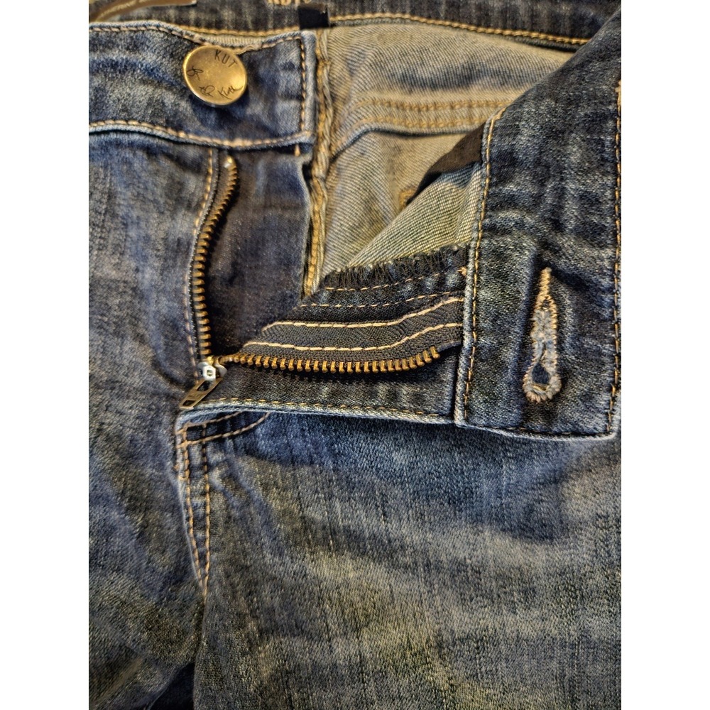 KUT From The Kloth Jeans Women 0 Blue Catherine Boyfriend Distressed 28x29 - Picture 11 of 16